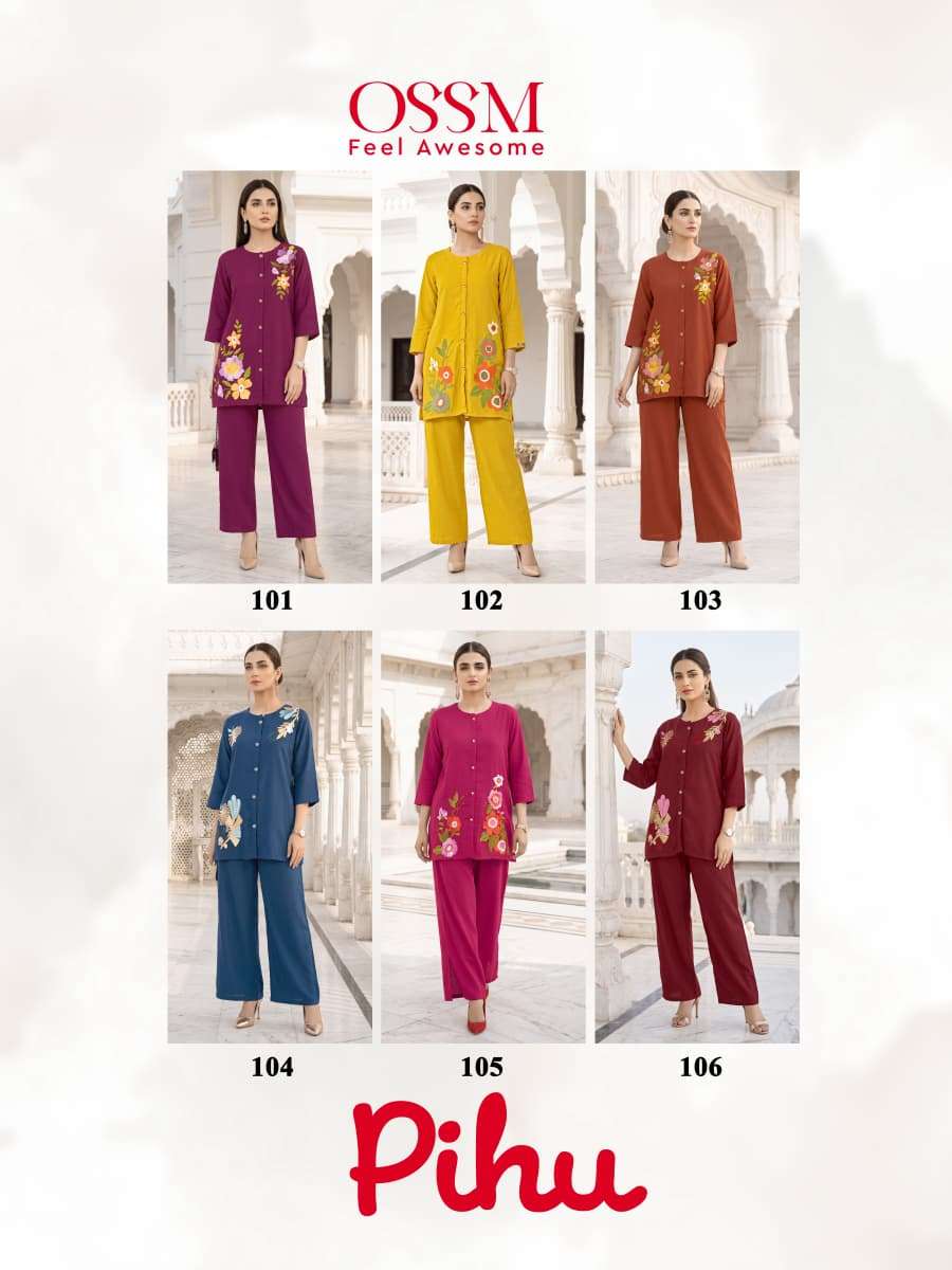 OSSM PIHU WESTERN PERFECT OFFICE WEAR CORD SET FOR WOMEN DEALER MARKET